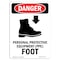 Signmission OSHA Danger Sign, Personal Protective, 10in X 7in Decal, 7" W, 10" H, Portrait, OS-DS-D-710-V-1732 OS-DS-D-710-V-1732 - alternate 1